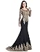 MisShow Crystals Beaded Lace Mermaid Evening Dress for Women Formal Mermaid Prom Dress Elegant