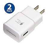 Original Samsung Adaptive Fast Charging Wall Adapter for Galaxy S5 S6 S7 EDGE NOTE 4 NOTE 5 (2 PACK)