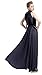 VSVO Women's Chiffon Halter Neck Wedding Party Bridesmaid Formal Dress (Navy)