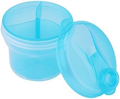Emcent Powder Formula Dispenser, BPA Free Non-Spill Baby Milk Powder Dispenser &amp; Snack Cup Storage Container Portable Travel Container (Blue)