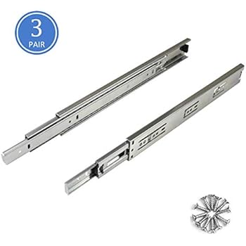 Ball Bearing Kitchen Drawer Slides Full Extension Heavy Duty 12