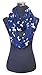 Lina & Lily Poodle Dog Print Women's Infinity Scarf Lightweight (Dark Blue & White)