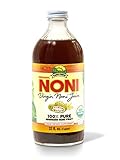 Virgin Noni Juice - 100% Pure Organic Hawaiian Noni Juice - 32oz Glass Bottle