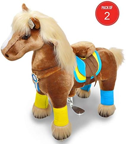 PonyCycle Brown Color Pony for Age 4-9 Years Medium Size - K42 (Pack of 2)