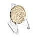 Hipiwe 20 Packs Mini Acrylic Easel Stands Clear Coin Display Easel Holder for Displaying Air-Tite Coins Pocket Watches Capsules Challenge Medals Casino Chips