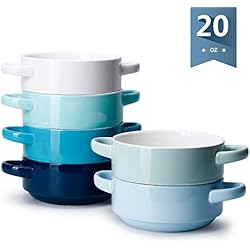 Soup Bowls with Handles Set of 6