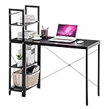 SHOPPER's CHOICE Computer Desk Stand with 4 Tier Bookshelves Student Employee Worker Multipurpose Study Table Home Office Workstation Library College School Home
