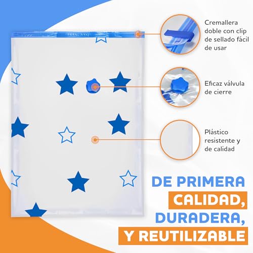 Empty Clothes Bags 12 Pieces, Clothes Storage Bag with Manual Pump, Space Saving, Clothes Storage Bags, Blankets, Quilts, Sheets and More