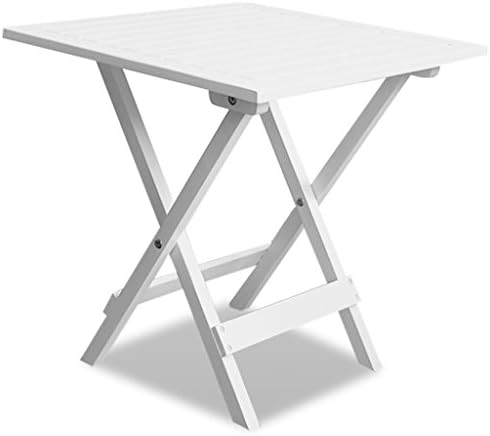 Vidaxl Acacia Wood Outdoor Coffee Table White Folding Garden Patio Furniture