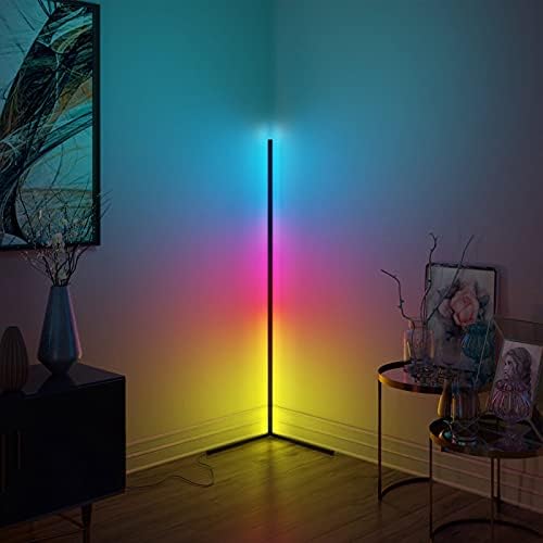 RGB Floor Lamps LED Corner Lamp with Remote Control 52" Tall Color