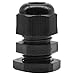 Lantee PG 9 Cable Gland - 20 Pieces Black Plastic Nylon Waterproof Wire Glands Connector Fitting
