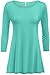 Simlu Mint Tunic Top For Women Mint Basic Loose T Shirts Tunic Tops,Mint,X-Large