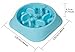 Kuoser Professional Durable Dog Slow Feeder Slow Eating Pet Bowl Non-Toxic Preventing Choking Healthy Design Non-Skid Slow Feed Bowl for Small Cat Dog Pet,Pattern A Blue