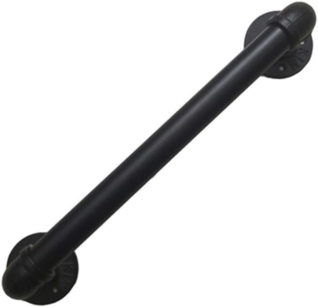 YKJL Black Stair Handrail Multifunction Metal Wrought Iron Grab Bar NonSlip Banister Rail