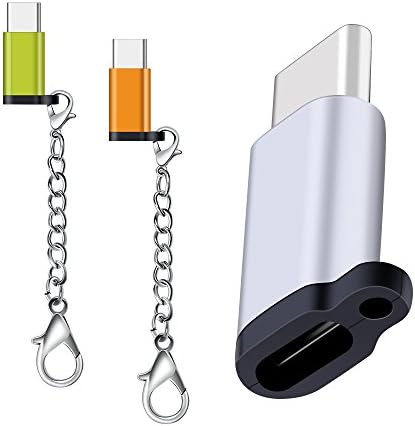 USB Type C Adapter 3 Pack, Sixsim USB-C to Micro USB Adapter Convert Connector with Keychain for Samsung Galaxy S8 S8 Plus, Note 8, Google Pixel XL, LG V30 V20 G6 G5, ZTE ZMax Pro, Oneplus 5T 5 3T 3