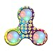 Newest LED Light UP Glow Tri-Spinner Hand Spinner Fidget New Style Toy, EDC ADHD Focus Stress Reducer Relieve Anxiety Autism (B)
