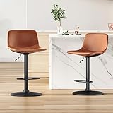 Adjustable Bar Stools Set of 2, Mid Century Modern