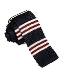 H2H Mens Casual Stripe Patterned Knit Neck Tie