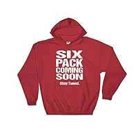 BrightandBold Funny Workout Hoodie Sweatshirt: Six Pack Coming Soon. Stay Tuned.