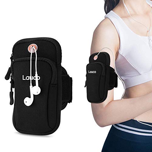 Lauco Sport Armband Arm Pouch,Race Sport Armband Outdoor Armband Multifunctional Double Arm Bag Armband Compatible for iPhone 7/6 / 6s / 5 / SE/iPod, Samsung Galaxy S5 / S4 / S3, LG