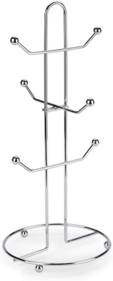 Yontree 6 Hooks Mug Tree Stand Cup Rack Organizer Style G