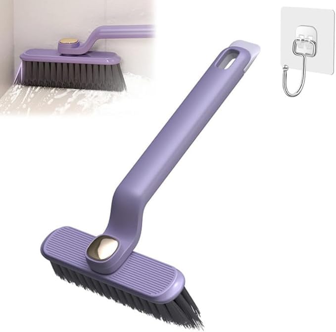 2024 Multi-Function Rotating Crevice Cleaning Brush, No Dead Corners Hard Bristle Brush,360 Degree Rotating No Dead Corners Hard Bristle Crevice Gap Brush Tool for Bathroom Household Kitchen (1Pcs)