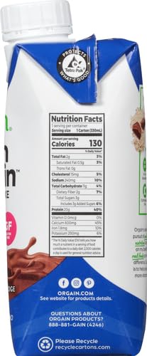 ORGAIN WHEY PROTEIN SHK CHOCOLATE FUDGE, 11 OZ