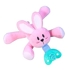 Amazon.com : Infant Soothie Snuggle Pacifier with Detachable Plush Toy, All Ages, Lovely Bunny 