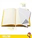 Papacasso Hardcover Notebook Italian Leather Journal – Ruled Dotted Blank 3 in 1 Note Book. Perfect journals for Woman, Man and College Students (Yellow)