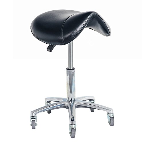 Saddle Rolling Stool Chair For Office Massage Salon Kitchen Spa Bar Drafting,Adjustable Hydrauli ...