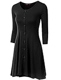 Doublju Womens Long Sleeve Button-down Comfy Flare Cardigan
