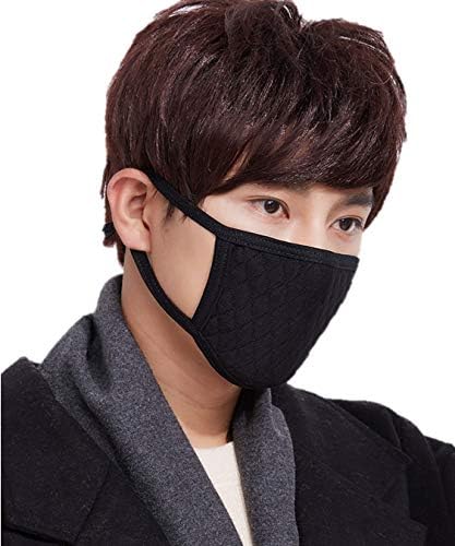 3-Pack PM 2.5 Kids Adults Cotton Face Mouth Mask with Filter Dustproof Anti-flu Warm