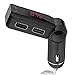 Bluetooth FM Transmitter, Kingland Wireless Radio Adapter Hands Free Calling Car Kit with Dual USB Car Charger Port, Music Adapter for Car Audio Stereo System