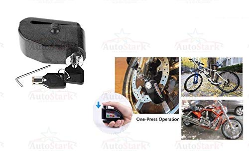 Autostark Security Alarm Disk Lock Motorbike Bike Scooter Loud