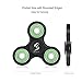 Fidget Spinner Hand Toy Relieve ADHD Anxiety Reduce Stress Helps Focus Good for EDC,Fidgeters, Autism, Anti (Black-Green)