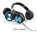 OUCOMI Kids On Ear Headphones with Microphone Blue