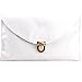 Amaze Fashion Women Handbag Shoulder Bags Envelope Clutch Crossbody Satchel Tote Purse Leather Lady Bag (White)