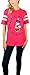 Disney Womens Minnie Mouse Varsity Football Tee Vintage Red (Vintage Red, Medium)
