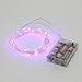 BINZET 10ft 30 LEDs Super Bright Purple Durable Silver Wire String Lights 3xAA Battery Powered Flexible String Lights 3M for Decorative/Holiday Project