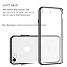 AMUOC iPhone 7 Case ,Soft Bumper Cover with Crystal Clear Back Panel Protective Case for phone 7 grey