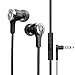 MuveAcoustics Drive Wired in-Ear Earbud Headphones - Noise Cancelling Premium Stereo Headphone Earbuds w/Mic, Ergonomic fit, Black primary