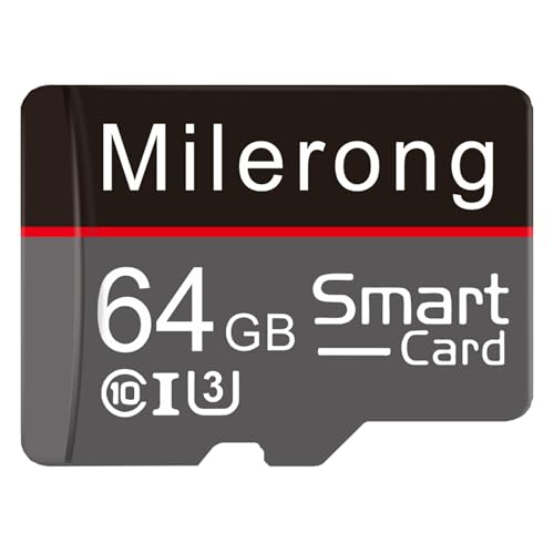 Milerong 64GB Memory Card,Class 10 Micro TF Memory Card for Dash Cam/PC/Smart-Phone/Bluetooth Speaker/Table