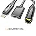 [Upgrade] 2 in 1 Lightning to 3.5mm Headphone Audio Adapter Support iOS 10.3 and later, Lightning Charging Port for iPhone 7 /7 plus (Black) - No Calling Function and No Music Control