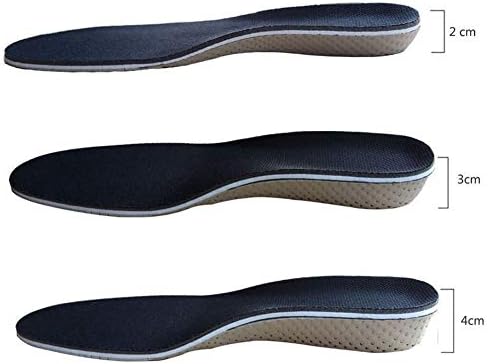 Breathable Memory Foam Height Increase Insole Invisible Increased Heel Lifting Inserts Shoe Lifts Shoe Pads Elevator Insoles for Men Women (0.78 inch/2CM)