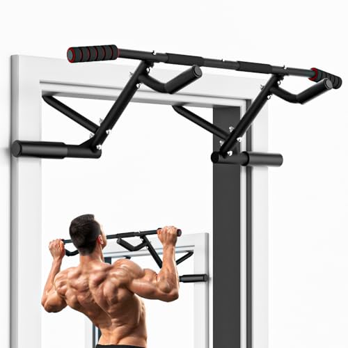 ONETWOFIT Pull Up Bar for Door Frame, Door Pull Up Bar with 6 Holes Design, Pull Up Bar 2026 Strength Training, for Home (up to 210 kg)