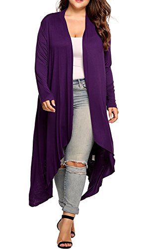 Kancystore Women's Plus Size Long Sleeve Waterfall Jamaica Ubuy