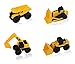 CAT Mini Machine Caterpillar Construction Toy Truck Mini Machine Set of 4, Dump Truck, Bulldozer, Wheel Loader and Excavator Free-Wheeling Vehicle Sand Box Toy Children Cake Toppers Party Favors