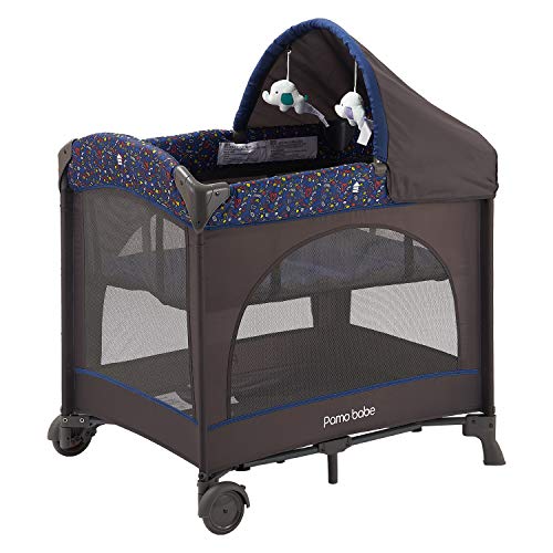 Pamo Babe Portable Lightweight Playard with Mattress (Blue) Pricepulse