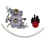 Hilom Carburetor For Poulan Craftsman Zama C1M-W26C 545070601 545040701 530035590 Chainsaw P3314 P3314WS PP3516 P3416 P4018 With Primer Bulb
