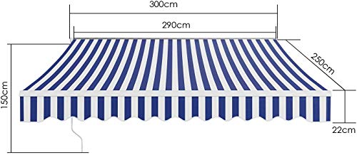 XIAO&WEICHENG Faltbare Manuelle Markise, Teleskopmarkise Für Sonnenschutz, Uv-Beständigkeit Und wasserdichte Leistung… – Bild 5